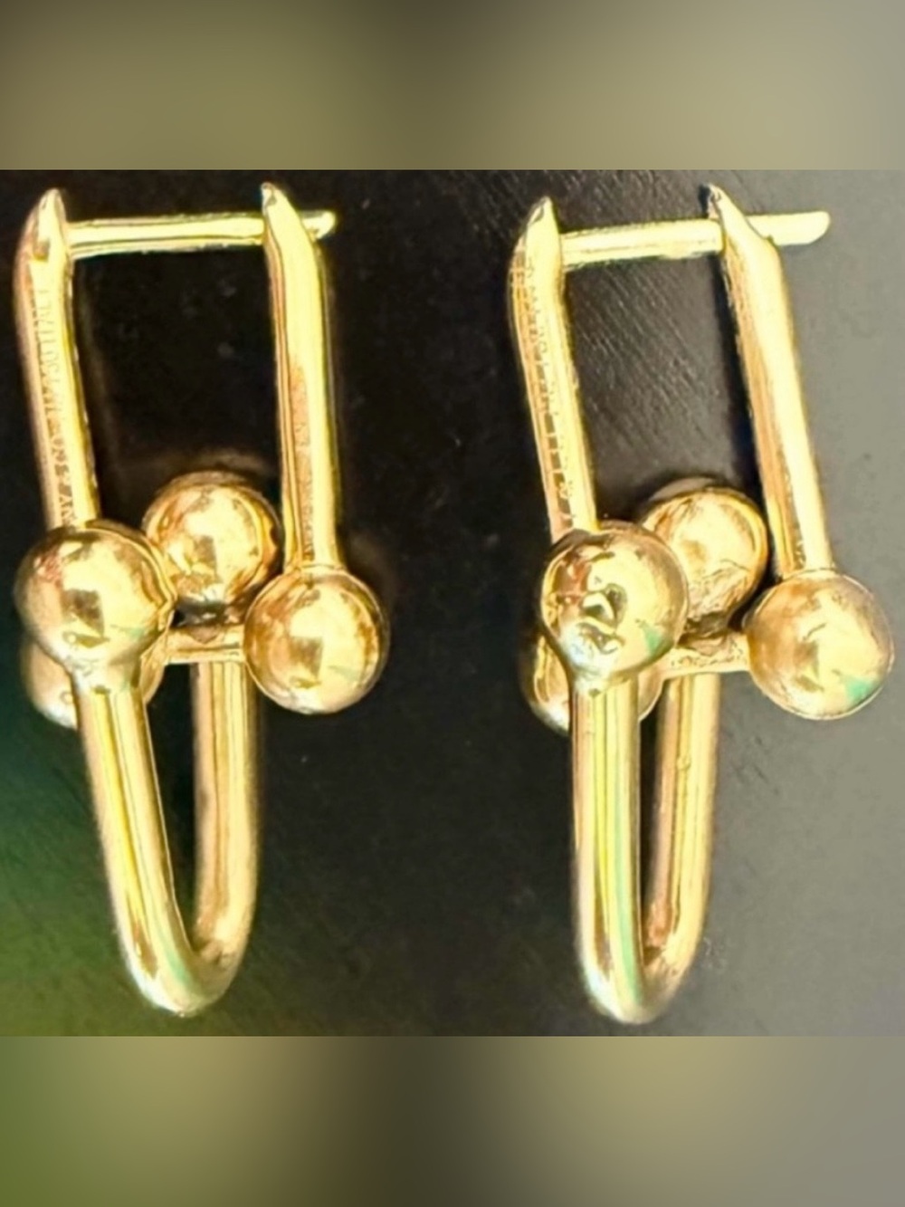 New 18K Solid Gold Earrings long dangle heavy clip solid 18K earrings heavy gold